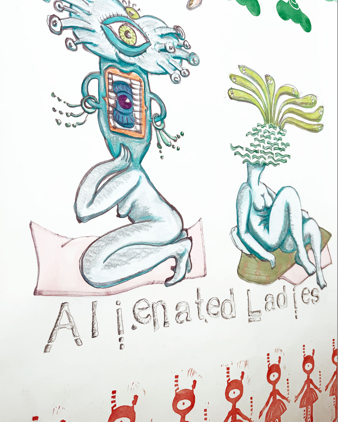 sorrybella__uschi_siebauer_cutout1 Alienated Ladies, 2025, 70x160, cutout